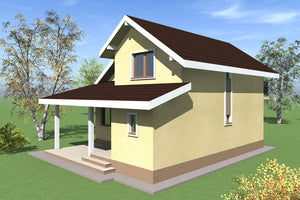Maison Ossature Métallique Avec Étage Terrasse et Balcon 106 - image de la facade de la maison 3 thumbnail