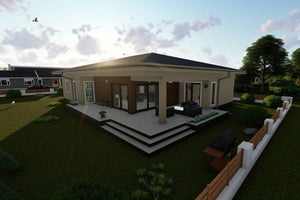 Maison Ossature Métallique Avec Garage Sur 1 Seul Niveau 047 - image facade maison moderne 2 thumbnail