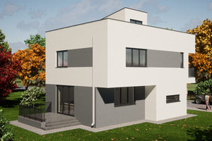 Maison Ossature Metallique Avec Terrasse Sur Le Toit 105 - Image de la façade de la maison 7 thumbnail