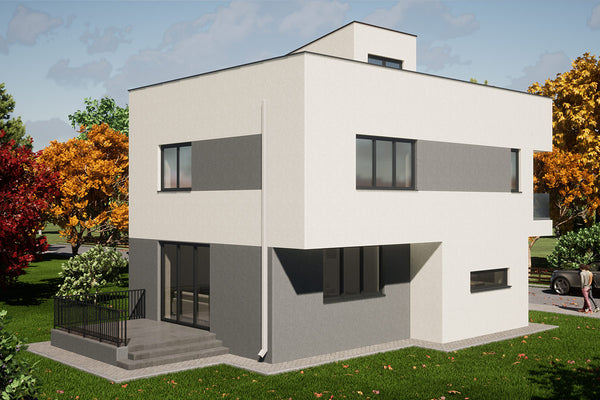 Maison Ossature Metallique Avec Terrasse Sur Le Toit 105 - Image de la façade de la maison 7