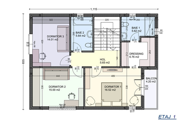 Maison Ossature Metallique Avec Terrasse Sur Le Toit 105 - Plan de maison au premier étage