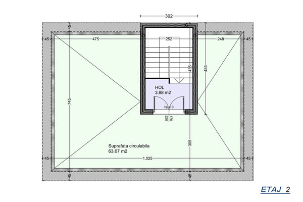 Maison Ossature Metallique Avec Terrasse Sur Le Toit 105 - Plan de maison au deuxième étage