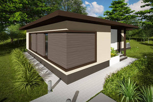 Maison Ossature Métallique De Plain Pied Moderne 120 m2 032 - photo facade moderne maison 2 thumbnail