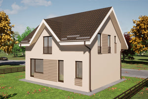 Maison Ossature Métallique Moderne 150m2 Sur Deux Niveau 099 - image facade moderne maison 3 thumbnail