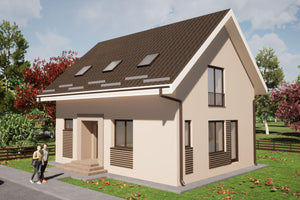 Maison Ossature Métallique Moderne 150m2 Sur Deux Niveau 099 - image facade moderne maison 5 thumbnail