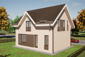 Maison Ossature Métallique Moderne 150m2 Sur Deux Niveau 099 - image facade moderne maison 7 thumbnail
