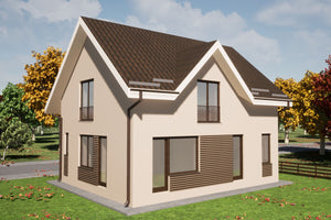 Maison Ossature Métallique Moderne 150m2 Sur Deux Niveau 099 - image facade moderne maison 8 thumbnail