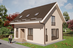Maison Ossature Métallique Moderne 150m2 Sur Deux Niveau 099 - image facade moderne maison 9 thumbnail