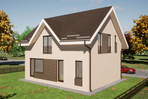 Maison Ossature Métallique Moderne 150m2 Sur Deux Niveau 099 - image facade moderne maison 11 thumbnail