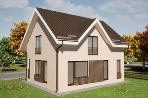 Maison Ossature Métallique Moderne 150m2 Sur Deux Niveau 099 - image facade moderne maison 12 thumbnail