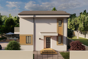 Maison Ossature Métallique Moderne Avec Balcon 137-107 -  image facade moderne maison 04 thumbnail