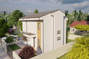 Maison Ossature Métallique Moderne Avec Balcon 137-107 -  image facade moderne maison 02 thumbnail