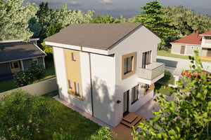 Maison Ossature Métallique Moderne Avec Balcon 137-107 -  image facade moderne maison 06 thumbnail