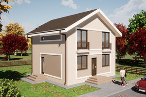Maison Ossature Métallique Moderne Sur 2 Niveaux 125-102 - xtérieur de la maison image 2 thumbnail