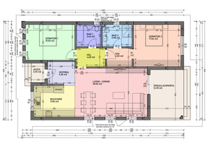 Maison Ossature Métallique Moderne Avec 3 Chambres 130-093 - plan du maison thumbnail