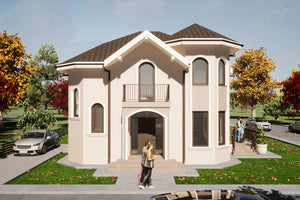 Maison Ossature Métallique Traditionnelle 4 Chambres 180m2 - image de la façade de la maison 2 thumbnail