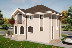 Maison Ossature Métallique Traditionnelle 4 Chambres 180m2 - image de la façade de la maison 4 thumbnail
