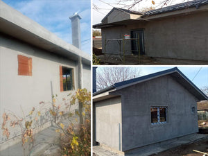 Application de mastic et installation de la toiture pour une maison de plain-pied de 84 mètres carrés en métal thumbnail