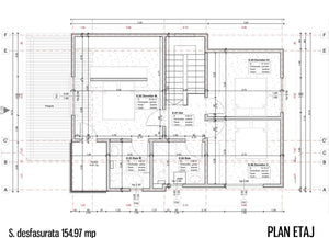 Modèle de maison de 155 mètres carrés avec montage de la structure métallique à l'étage thumbnail