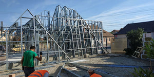 Montage d'une maison sur structure métallique de 191 mètres carrés à Sibiu thumbnail