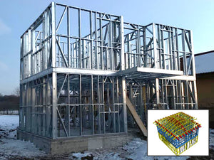 Montage de l'étage pour une maison avec une structure métallique de 162 mètres carrés à Snagov thumbnail
