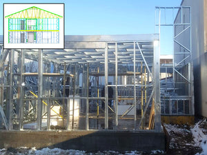 Montage structure métallique pour une maison à étages à Bucarest thumbnail