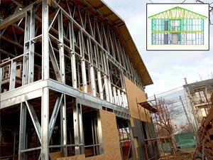 Montage de la structure des étages et du toit avec revêtement en OSB thumbnail