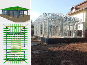 Montage de la structure métallique du toit pour une maison de plain-pied à Ilfov thumbnail