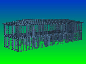 Montage de la structure métallique des étages pour un projet de halle de 480 mètres carrés thumbnail