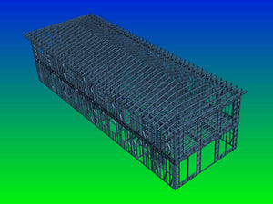 Montage de la structure métallique des étages pour un projet de halle de 480 mètres carrés thumbnail