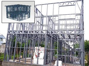 Montage de la structure métallique pour un projet de maison de 120 mètres carrés thumbnail