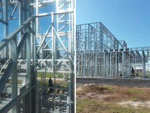 Montage de la structure métallique légère pour un projet de maison de 250 mètres carrés thumbnail