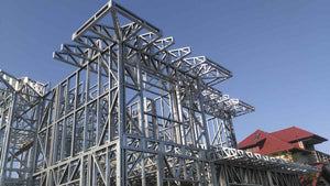 Montage de la structure métallique légère pour un projet de maison de 260 mètres carrés thumbnail