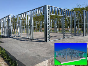 Montage de la structure métallique des murs pour une maison de 320 mètres carrés à Snagov thumbnail