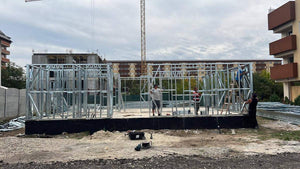 Montage rez-de-chaussée structure métallique légère projet maison rez-de-chaussée et 1er étage thumbnail