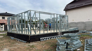 Montage rez-de-chaussée structure métallique légère projet maison rez-de-chaussée et 1er étage thumbnail
