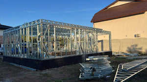 Montage rez-de-chaussée structure métallique légère projet maison rez-de-chaussée et 1er étage thumbnail