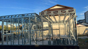 Montage rez-de-chaussée structure métallique légère projet maison rez-de-chaussée et 1er étage thumbnail