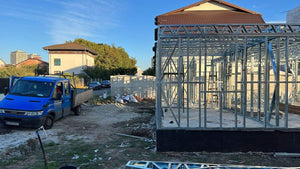 Montage rez-de-chaussée structure métallique légère projet maison rez-de-chaussée et 1er étage thumbnail
