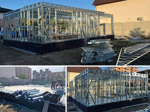 Montage rez-de-chaussée structure métallique légère projet maison rez-de-chaussée et 1er étage thumbnail