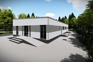 Petit Bâtiment Métallique Commercial avec 1 Niveau Projet 08 - modèle de bâtiment image 1 thumbnail
