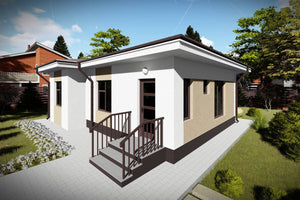Petite Maison à Ossature Métallique 80 m2 3 Chambres 076-072 - photo façade maison 8 thumbnail