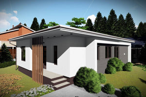 Petite Maison en Ossature Métallique Moderne 90m2 073 - image maison extérieur 2 thumbnail