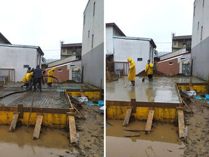 Dalle de fondation coulée mécaniquement pour une maison à étages à Bucarest thumbnail