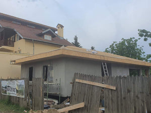 Revêtement des fermes du toit avec OSB de 20 mm pour une maison métallique de plain-pied à Ilfov thumbnail