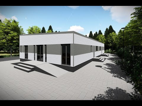 Petit Bâtiment Métallique Commercial avec 1 Niveau Projet 08 - modèle de bâtiment video
