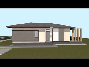 Maison à Ossature Métallique 1 Niveau Moderne 3 Chambres 031 - video facade moderne maison thumbnail