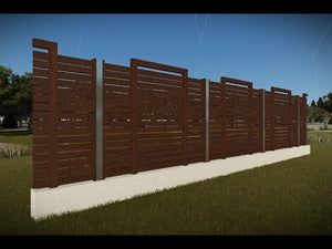 Clôture Maison en Bois Béton et Poteaux Métalliques GA12 - modèle de clôture video thumbnail