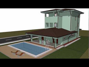 Maison Ossature Métallique Avec Grand Garage 300m2 Model 007 - video maison extérieur thumbnail
