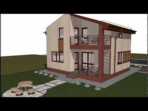 Maison à Ossature Métallique à Étage 140m2 Modern 001 - video facade maison thumbnail